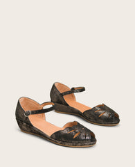 GENTLE SOULS - Lily Moon Ankle Strap Sandal Graphite