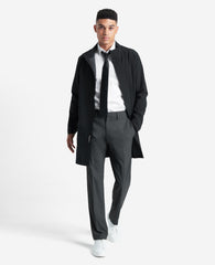 Slim-Fit Stretch Twill Dress Pant Dk. Htr. Grey