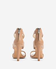 Brooke Cross Strap Heeled Sandal Latte
