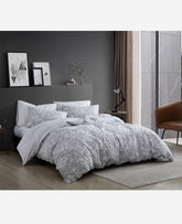 Merrion Grey Comforter + Sham Set Open Lt Pastel Grey