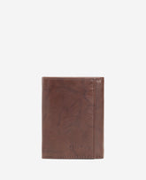 Crunch Leather Slimfold Wallet Brown