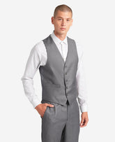 Kenneth Cole Reaction Ready Flex Slim-Fit Suit Separate Vest Light Grey