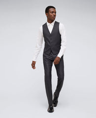 Kenneth Cole Reaction Ready Flex Slim-Fit Suit Separate Vest Gunmetal
