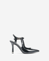 Romi Patent Slingback Heel Black