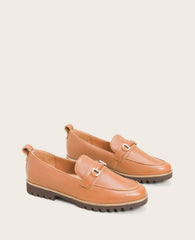 GENTLE SOULS - Eugene Leather Lug Bit Loafer Cognac