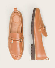 GENTLE SOULS - Eugene Leather Lug Bit Loafer Cognac