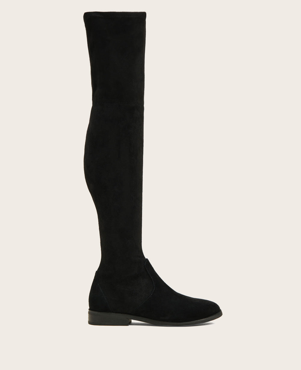 GENTLE SOULS - Emma Over-The-Knee Suede Boot Black