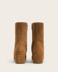 GENTLE SOULS - Ella Micro Suede Stretch Bootie Cognac