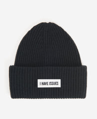 Site Exclusive! I Have Issues Beanie Black