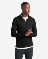 Kenneth Cole Sport Quarter-Zip Knit Pullover Black