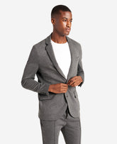 Knit Tailored Jacket Black Heather