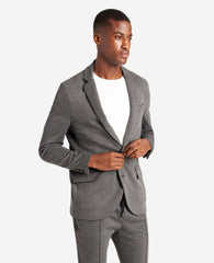 Knit Tailored Jacket Black Heather
