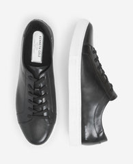 Site Exclusive! Men's Kam Leather Sneaker with Logo Black