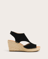 GENTLE SOULS - Cody Suede Esparille Wedge Black