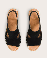 GENTLE SOULS - Cody Suede Esparille Wedge Black