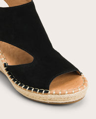 GENTLE SOULS - Cody Suede Esparille Wedge Black