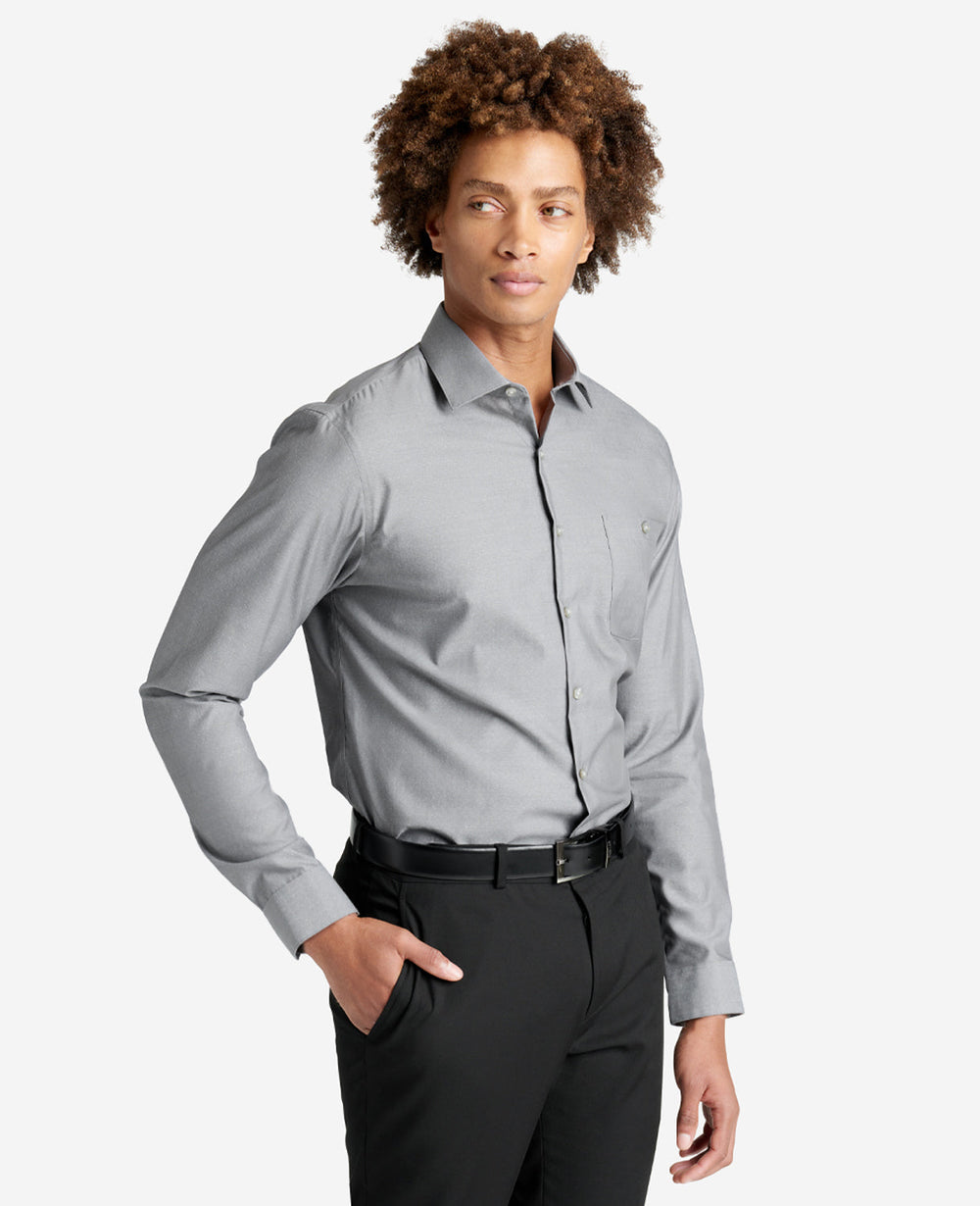 Slim-Fit Button-Down Stretch Dress Shirt with TEK FIT Eclipse