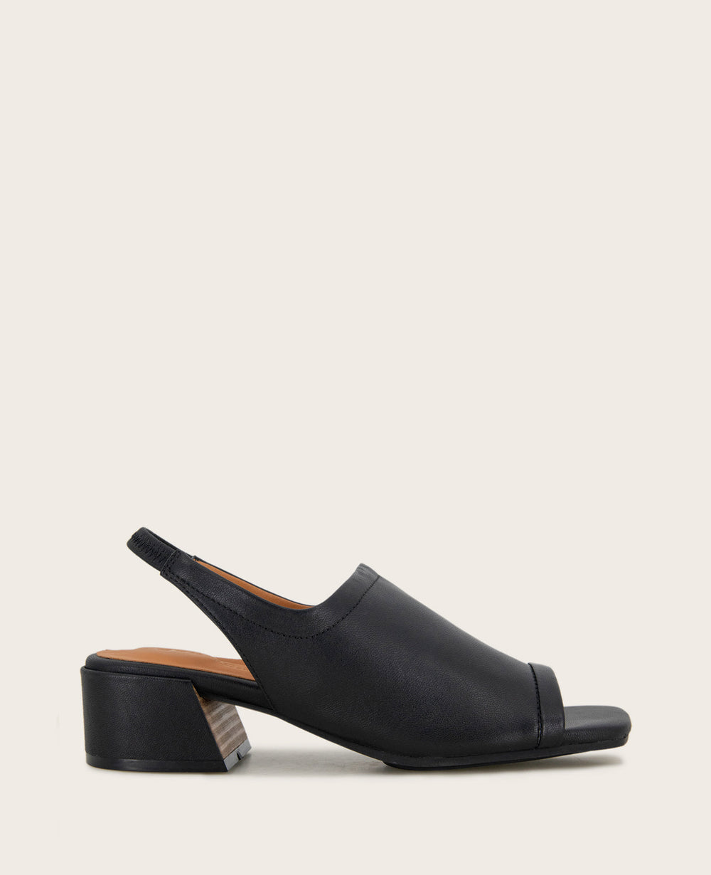 GENTLE SOULS - Penny Block Heel Slingback Sandal Black
