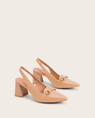 GENTLE SOULS - Dionne Leather Slingback Heel Camel