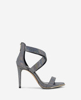 Brooke Cross Strap Heeled Sandal Black/Multi Micro