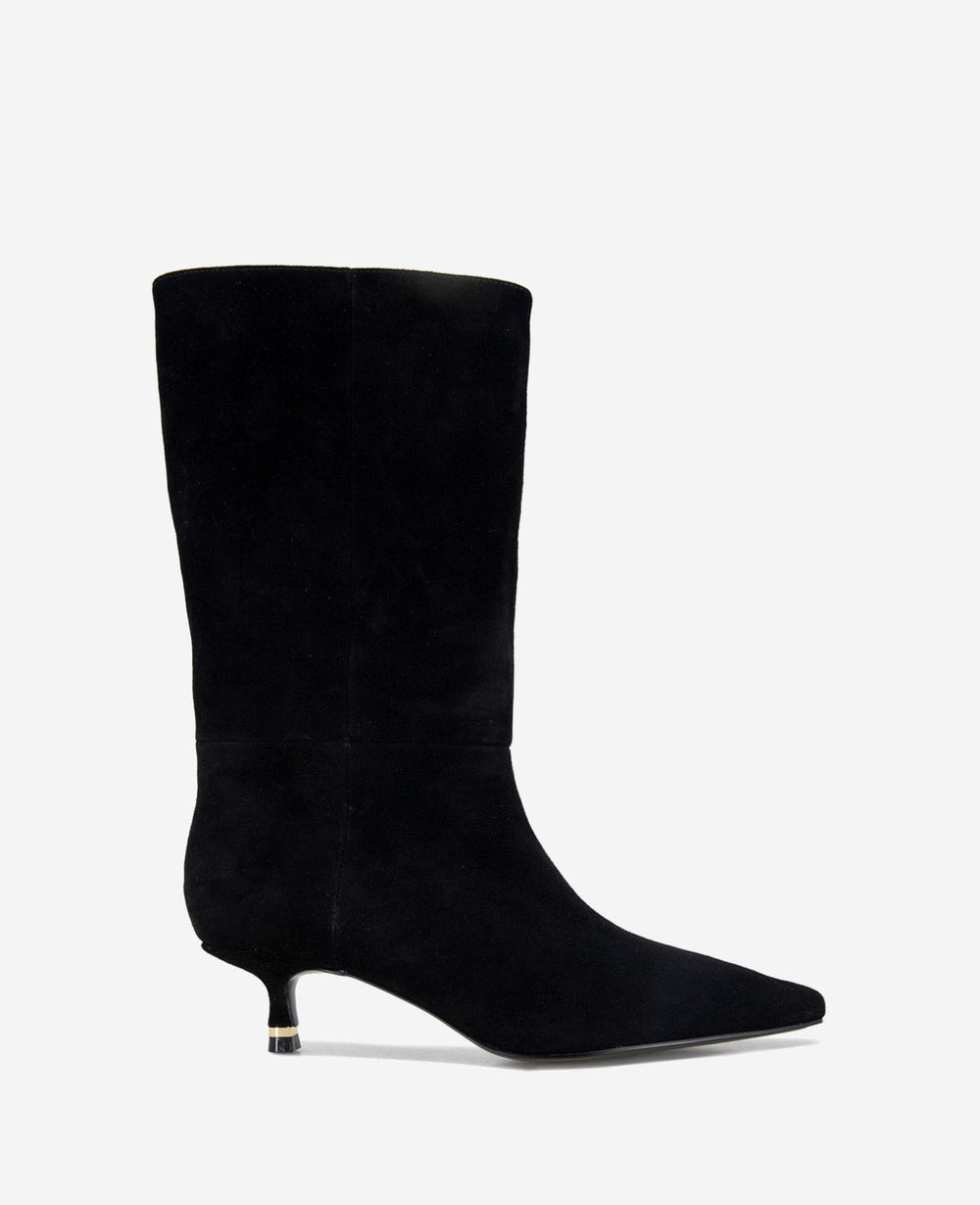 Meryl Suede Bootie Black Suede