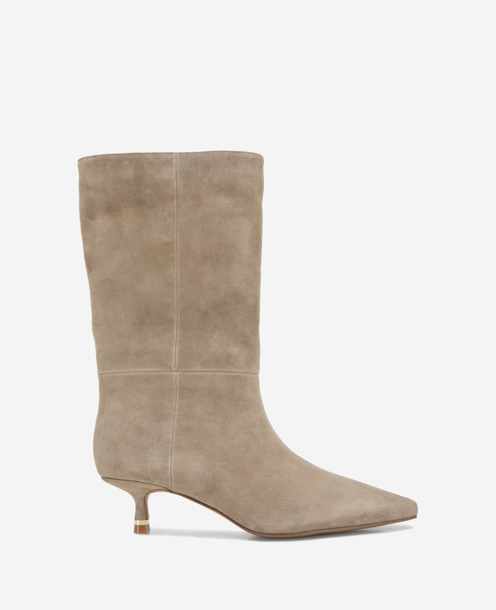 Meryl Suede Bootie Taupe Suede