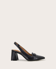 GENTLE SOULS - Dionne Leather Slingback Heel Black