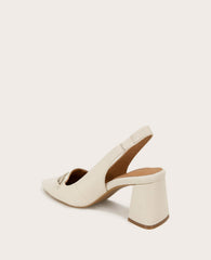GENTLE SOULS - Dionne Leather Slingback Heel Stone