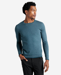 Crew Neck Sweater with Tipping Details Navy