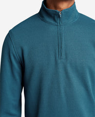 Kenneth Cole Sport Quarter-Zip Knit Pullover Medium Blue