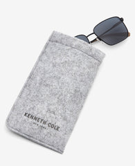 Square Titanium Sunglasses Black
