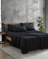 Solution Solid Sheet Set Black