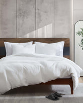 Reversible Solid White Waffle Comforter Set White