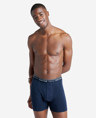 Organic Cotton Stretch Boxer Briefs 3-Pack Navy