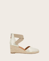 GENTLE SOULS - Orya Leather Espadrille Wedge Ice