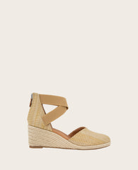 GENTLE SOULS - Orya Leather Espadrille Wedge Natural