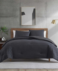 Crosswalk Herringbone Black Comforter Set Black