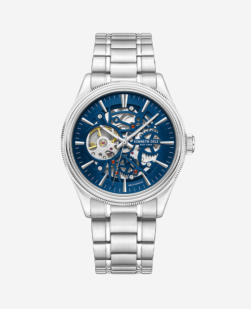 Mechanical Stainless Steel Watch Silver