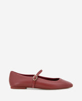Jasper Leather Ballet Flat Rio Red Leather