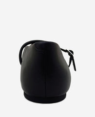 Magnolia Leather Ballet Flat Black Leather