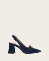 GENTLE SOULS - Dionne Suede Slingback Heel Navy Suede