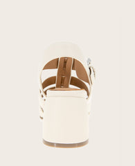 GENTLE SOULS - Margarite Leather Heel Sandal Stone Leather