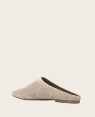 GENTLE SOULS - Wanda Suede Mule Flat Mushroom Suede