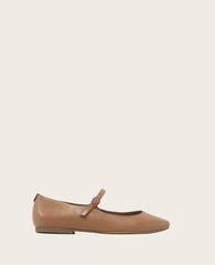 GENTLE SOULS - Wynona Leather Mary Jane Ballet Flat Camel Leather