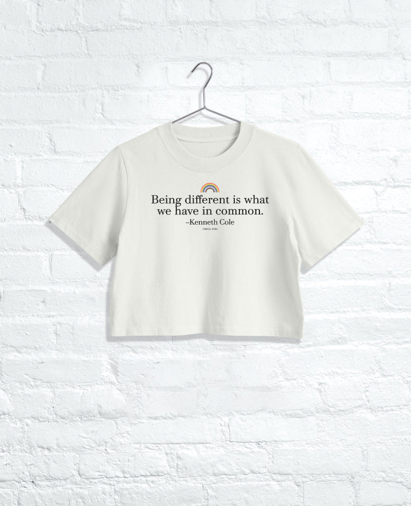Women's DIFFERENT Cropped Tee Faced Bone