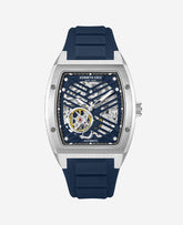 Automatic Silicone Strap Watch Blue