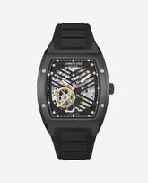 Automatic Silicone Strap Watch Black