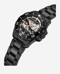 Skeleton Automatic Bracelet Watch Black