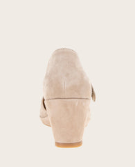 GENTLE SOULS - Oriana Suede Wedge Mushroom Suede