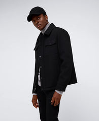 Heavyweight Twill Trucker Jacket Black